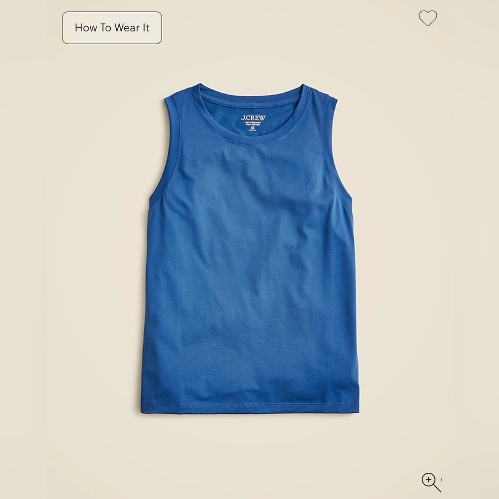 NWT J. Crew Pima cotton muscle tank top, XS